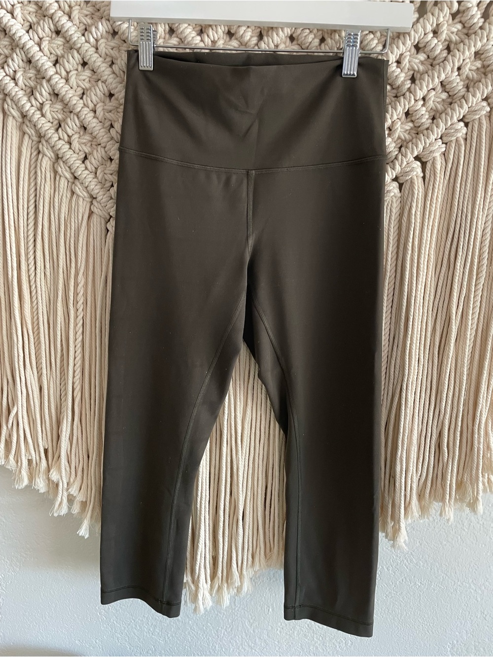 lululemon athletica Olive Green High-Rise Cropped Leggings